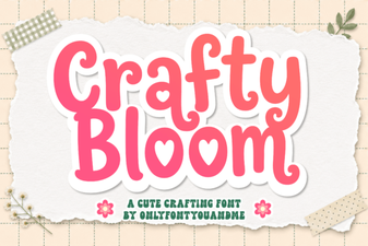 Handcrafted Charm: the Crafty Bloom Font