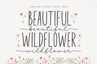 Beautiful Wildflower Duo Font for Creative Projects