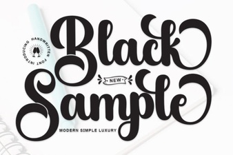 Black Sample Fonts: Curate & Download for Design Projects
