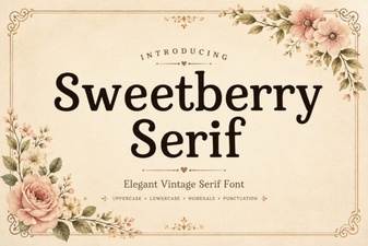 The Sweetberry Serif Font Design Collection